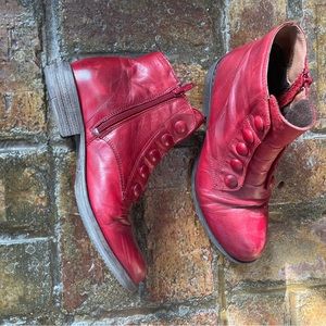 Ruby red booties - Miz Mooz 71/2